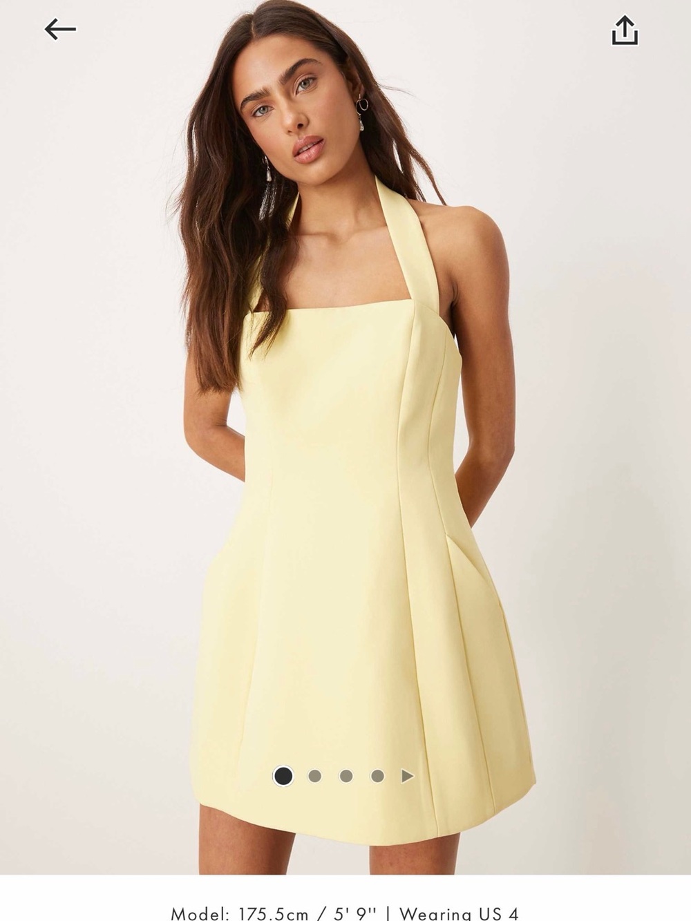 Bardot nevelle hourglass in canary yellow